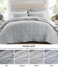 Harbor House Breeze Cotton Embroidered 3-Pc. Quilt Set