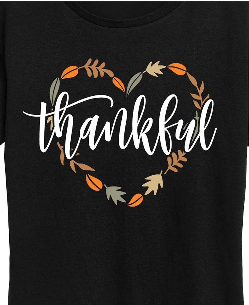 Hybrid Apparel Plus SizeHeart Thankful Women's Short Sleeve Graphic T-shirts