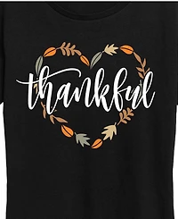 Hybrid Apparel Plus SizeHeart Thankful Women's Short Sleeve Graphic T-shirts