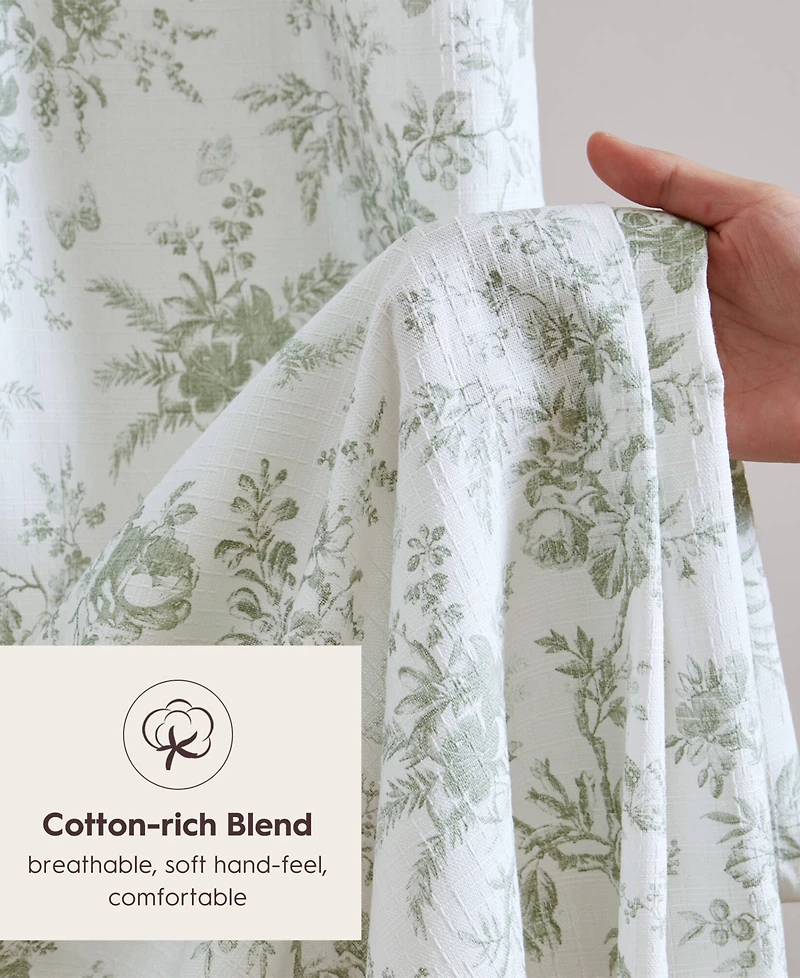 Laura Ashley Walled Garden Tonal Floral Shower Curtain