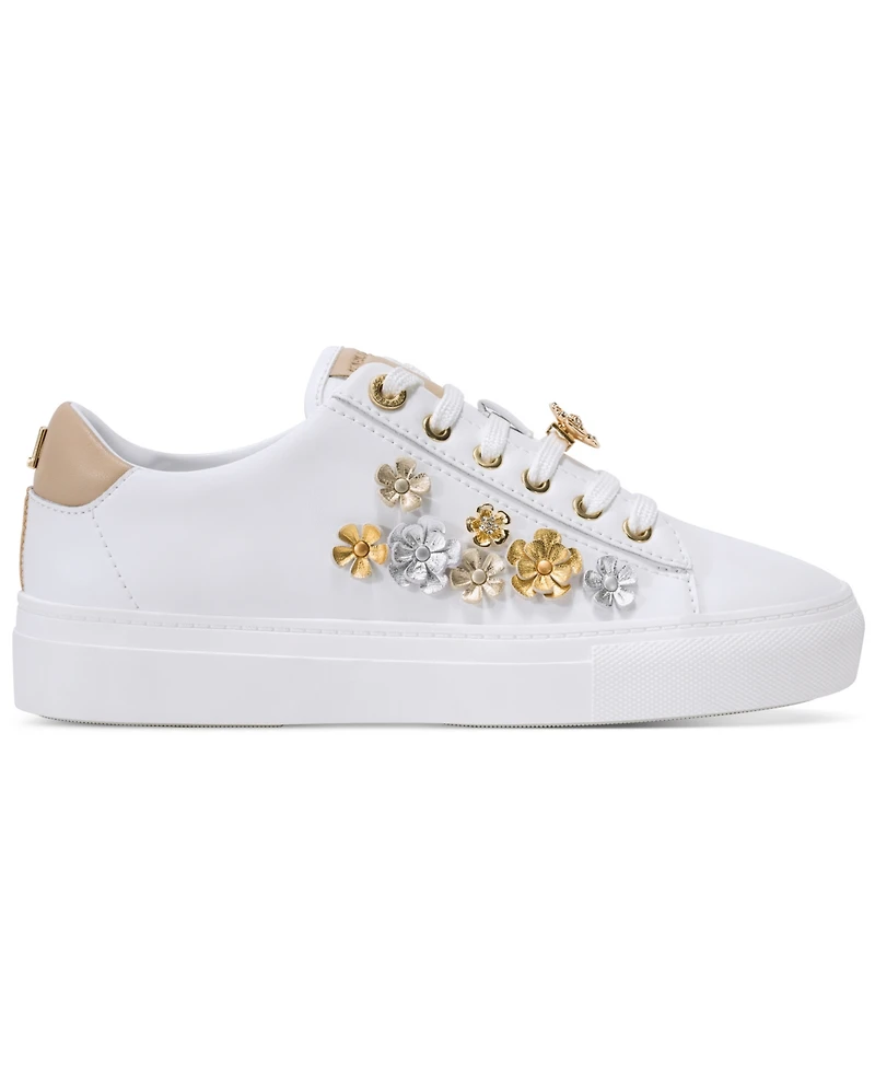 Karl Lagerfeld Paris Women's Cate Fleur Lace-Up Sneakers