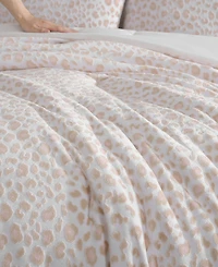 Betsey Johnson Betseys Leopard Burnout Velvet -Pc. Comforter Set