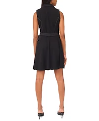 Msk Women's Sleeveless Self Belt Wrap Dress