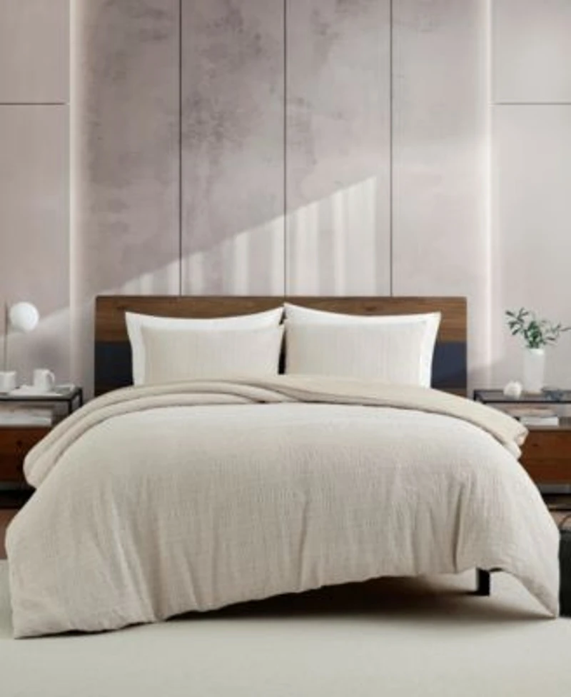 Kenneth Cole New York Stitched Gauze Jacquard Duvet Cover Set