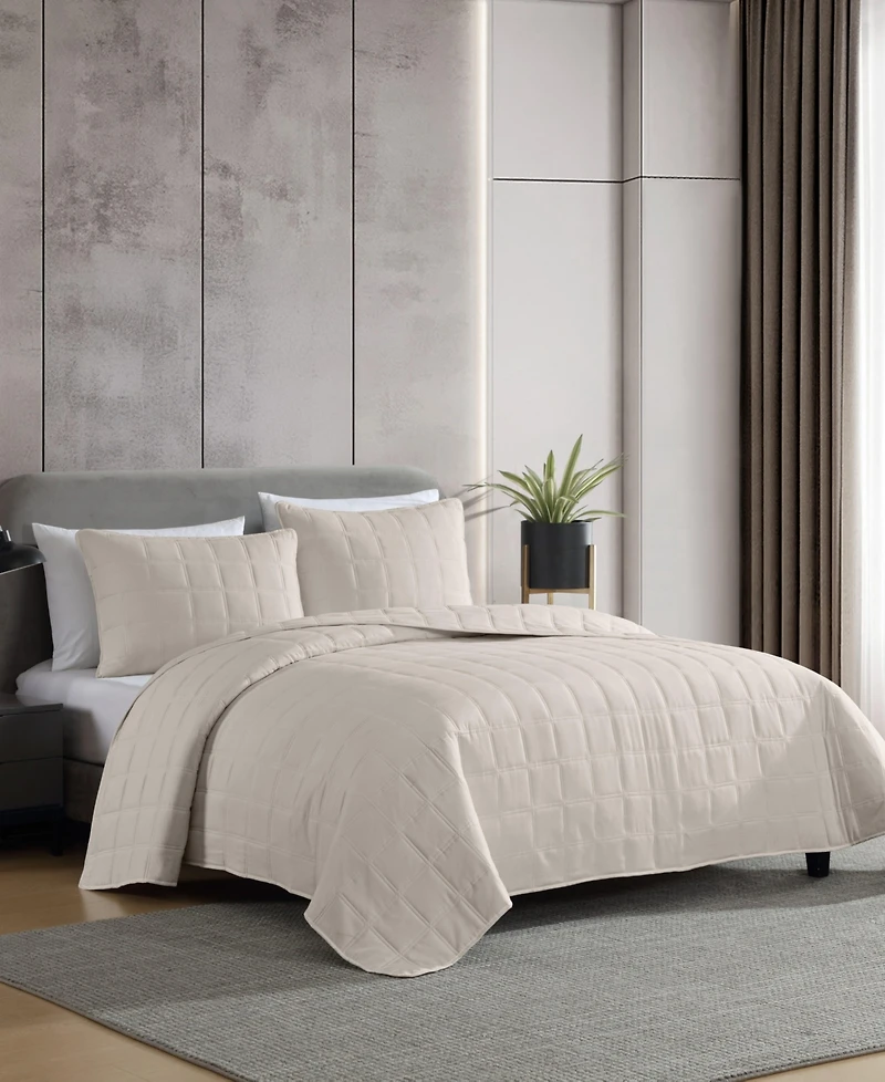 Kenneth Cole New York Solid Stonewashed 2-Pc. Quilt Set, Twin