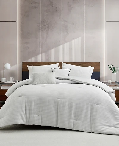 Kenneth Cole New York Embossed Waffle -Pc. Comforter Set