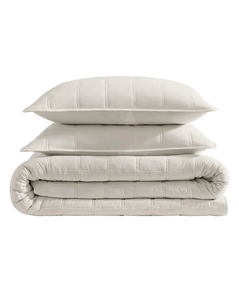 Kenneth Cole New York Solid Stonewashed 2-Pc. Quilt Set, Twin