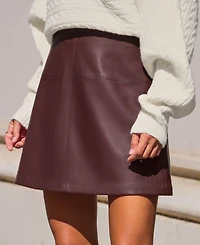 Cupshe Women's Full Effect Brown Mini Skirt