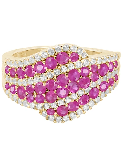 Macy's Emerald (1 ct. t.w.) and Diamond (1/2 Ring 14K Gold (also White Sapphire & Ruby)