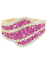 Macy's Emerald (1 ct. t.w.) and Diamond (1/2 Ring 14K Gold (also White Sapphire & Ruby)