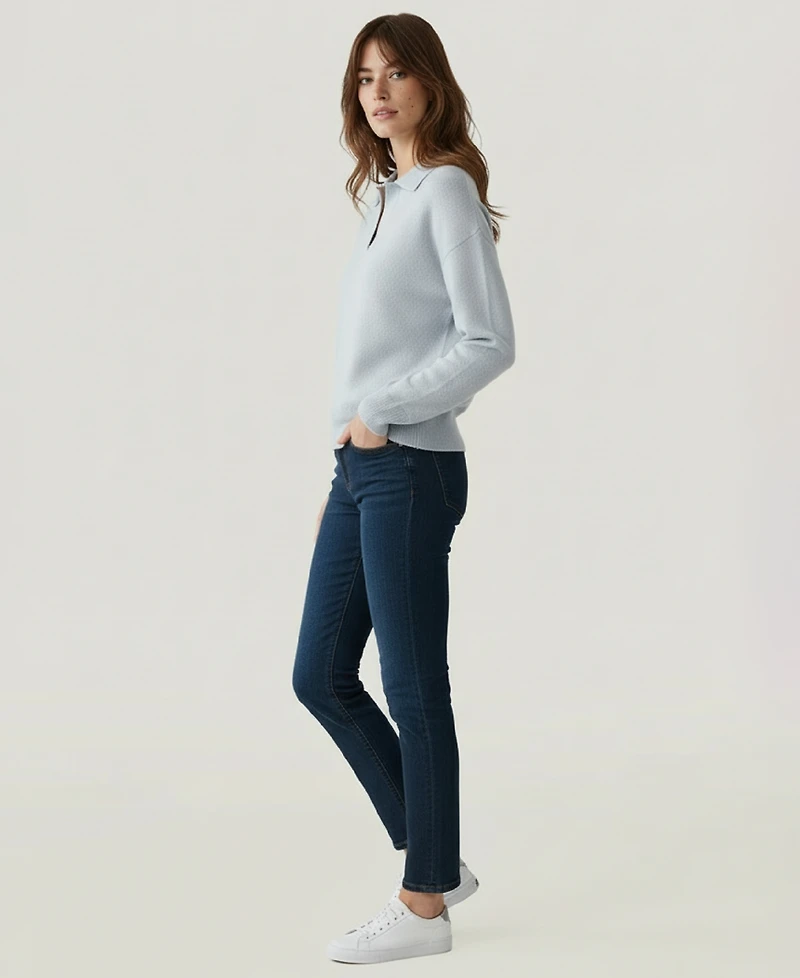 Naadam Women's Long Sleeves Lightweight Polo Sweater