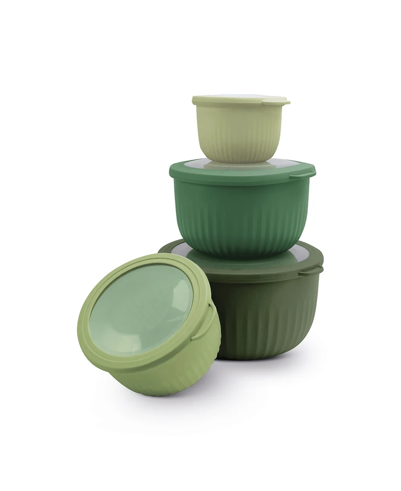 Art & Cook 8-Pc. Round Nesting Bowls Set with Lids