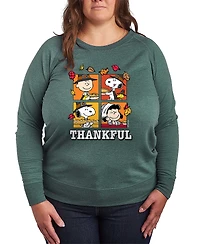 Hybrid Apparel Peanuts Gang Fall Thankful Women's French Terry Long Sleeve Shirt