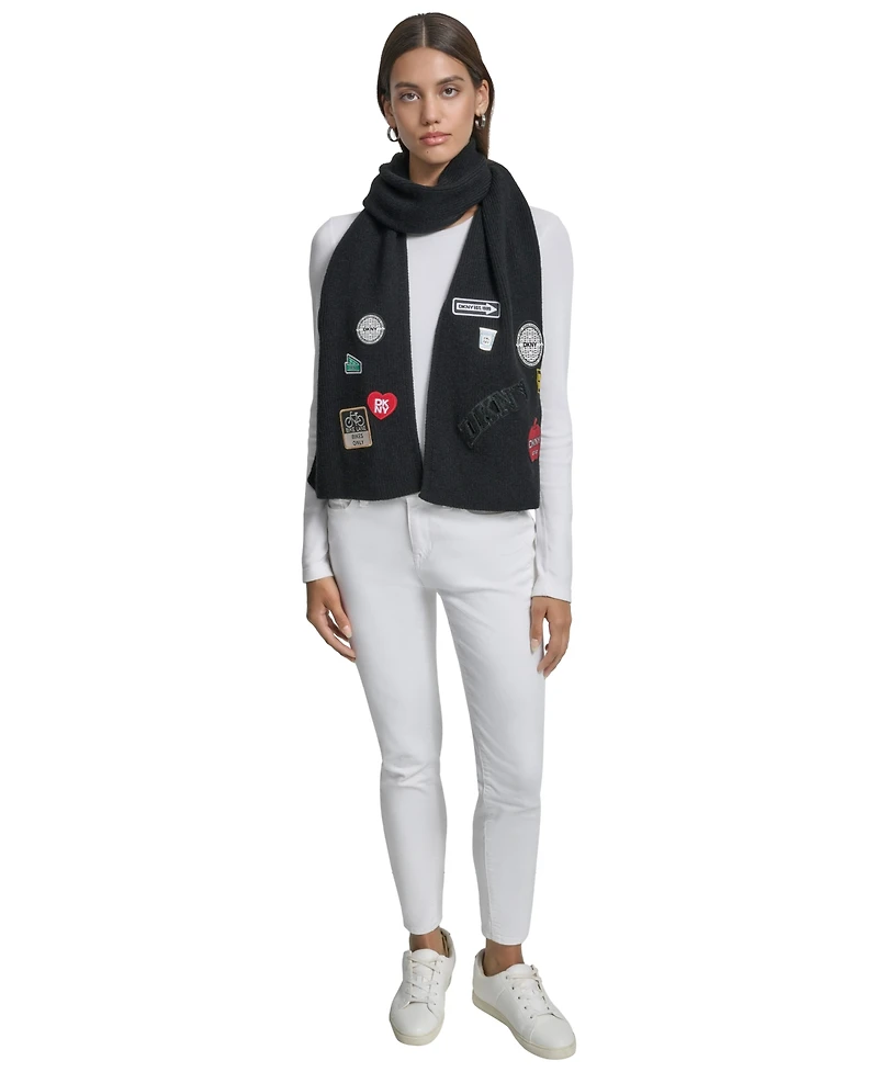 Dkny Women's Nyc Patches Scarf