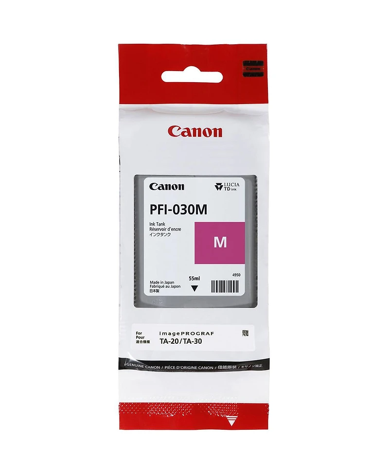 Canon Pfi-030 Pigment Ink Tank Kit for Select imagePROGRAF PRO Series, Includes Matte Black/Black/Magenta/Cyan/Yellow