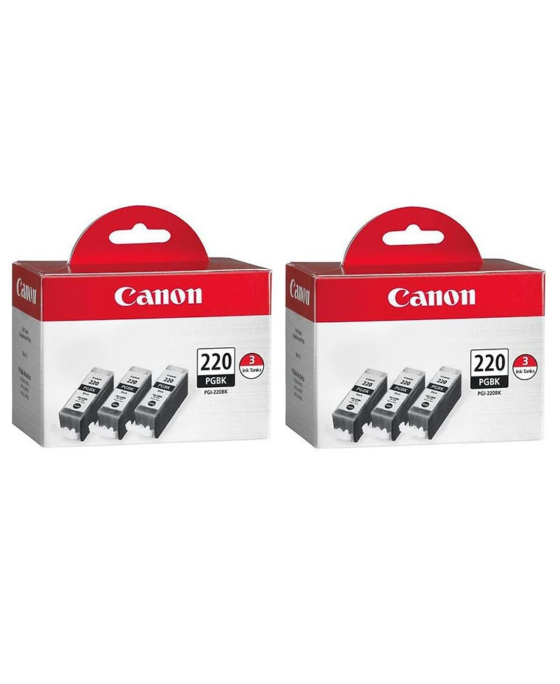 Canon 3x Pgi-220BK Black Ink Tank for Select Pixma iP, Mp, Mx Series Printers, 2-Pack