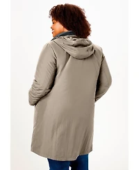 Woman Within Women's 3-In-1 Hooded Taslon Jacket