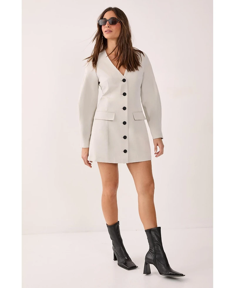 Nasty Gal Women's Button Through Mini Blazer Dress
