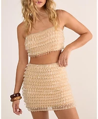 Nasty Gal Women's Droplet Embellished Mini Skirt