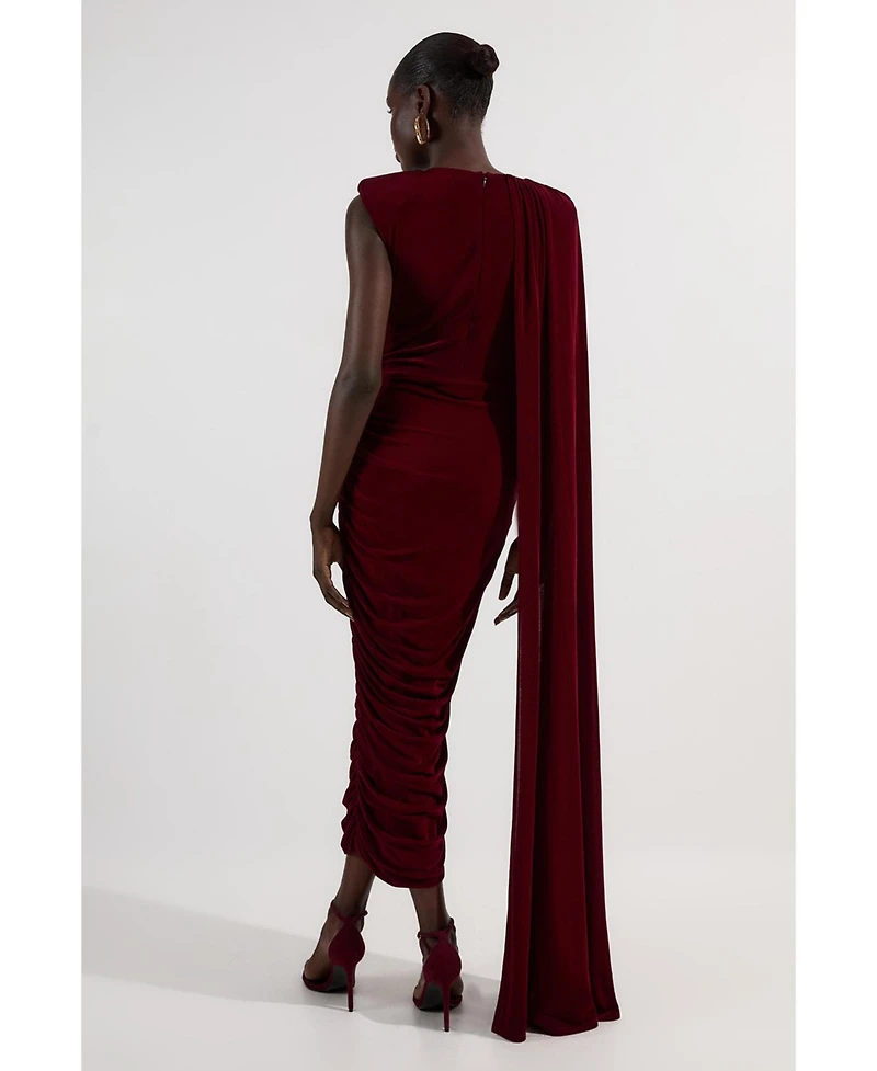 Karen Millen Women's Slinky Crepe Scarf Maxi Dress