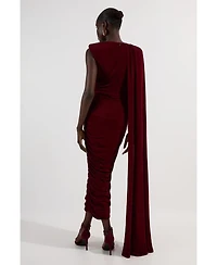 Karen Millen Women's Slinky Crepe Scarf Maxi Dress