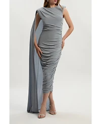 Karen Millen Women's Slinky Crepe Scarf Maxi Dress