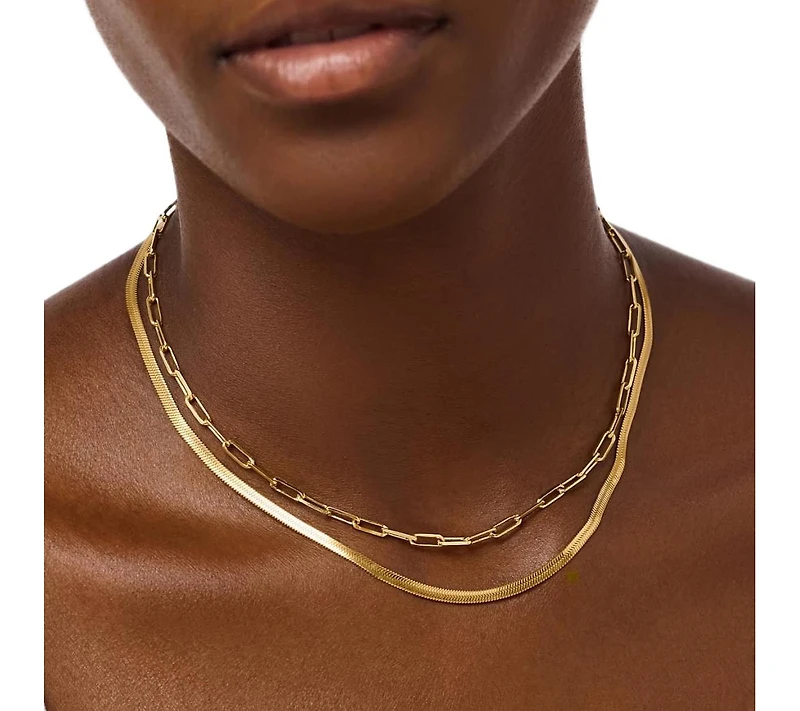 Herringbone Chain Necklace - Ina