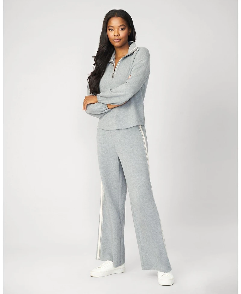 Cable & Gauge Half Zip Pullover Wide Leg Pant