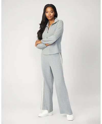 Cable & Gauge Half Zip Pullover Wide Leg Pant