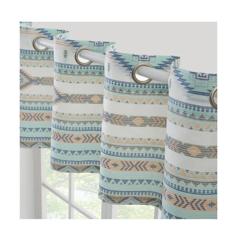 Barefoot Bungalow Phoenix Window Valance 84in x 16in + 1in Turquoise by Barefoot Bungalow