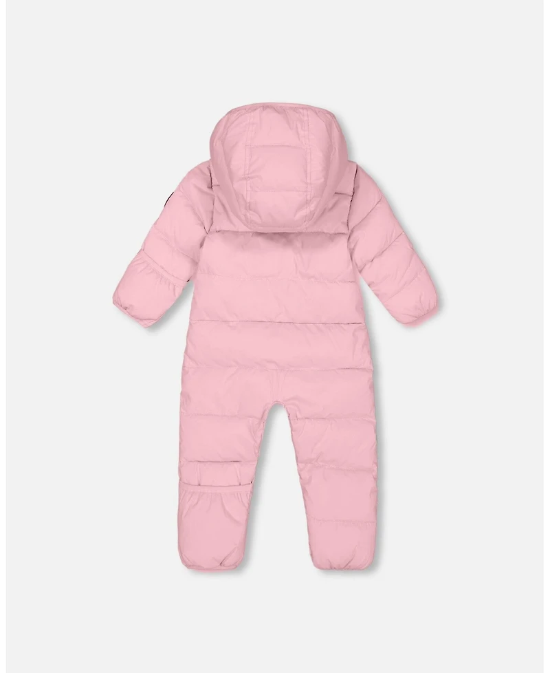 Deux par Baby Girl One-Piece Cloud Compressible Snowsuit Designed for Car Seat Pink