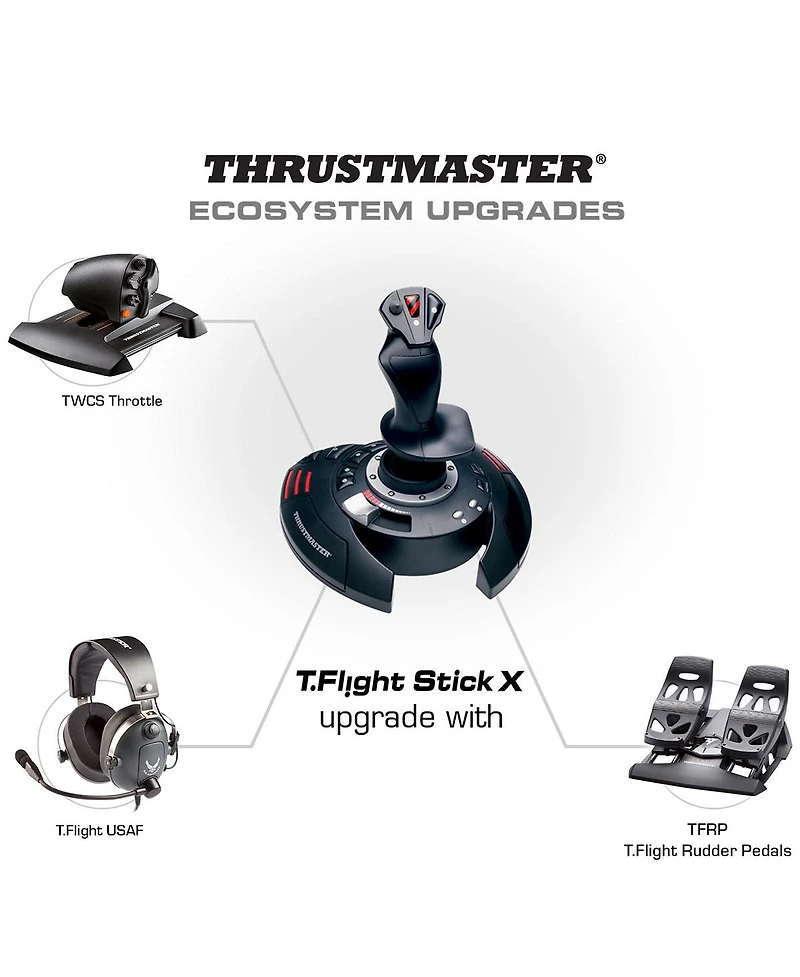 Thrustmaster T. Flight Hotas X Joystick and Throttle for Pc and PlayStation 3, Black