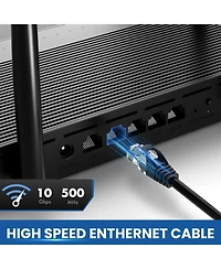 Ultra Clarity Cables Cat 6 Ethernet Cable 2 Pack High Speed Internet Network Patch Lan Cable for Router Modem PS4 PS5