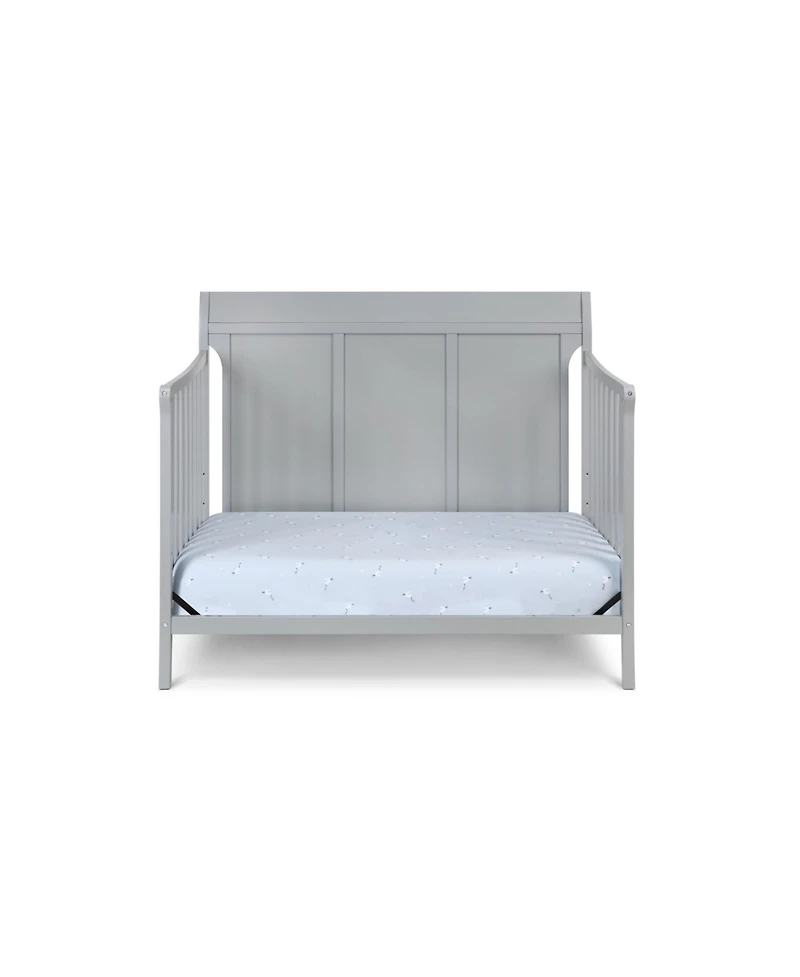Forest'nSky Gray 4-in-1 Convertible Crib with Clean Lines and Expandable Toddler Bed Frame
