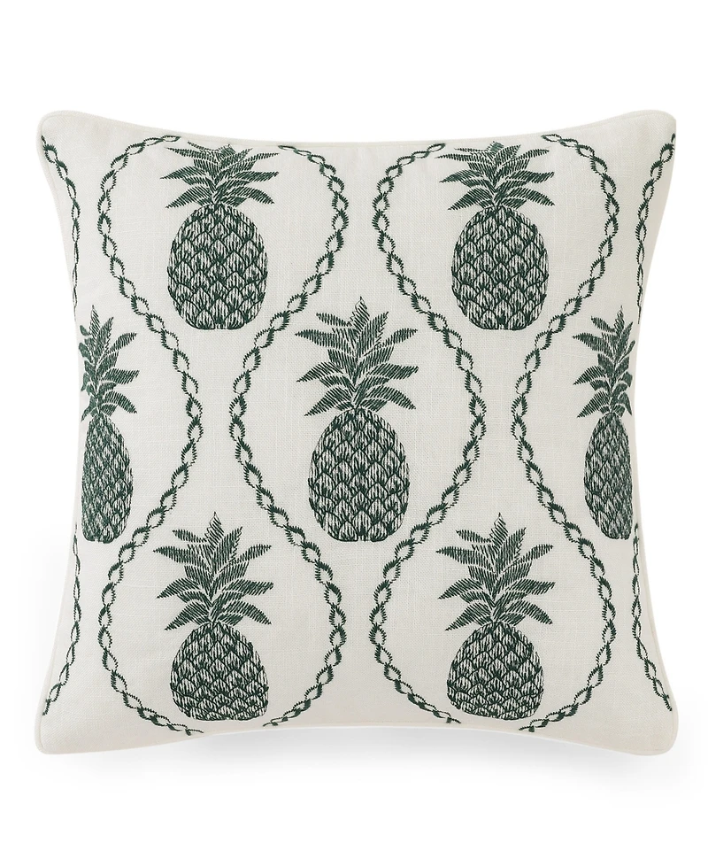 Tommy Bahama Golden Pineapple Poly Slub Decorative Pillow, 20" X 20"