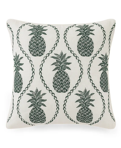 Tommy Bahama Golden Pineapple Poly Slub Decorative Pillow, 20" X 20"