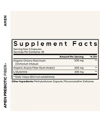 Codeage Amen Prebiotic Fiber Supplement - Acacia & Chicory Inulin Fiber, L-Glutamine - Digestive Support - , Non-gmo