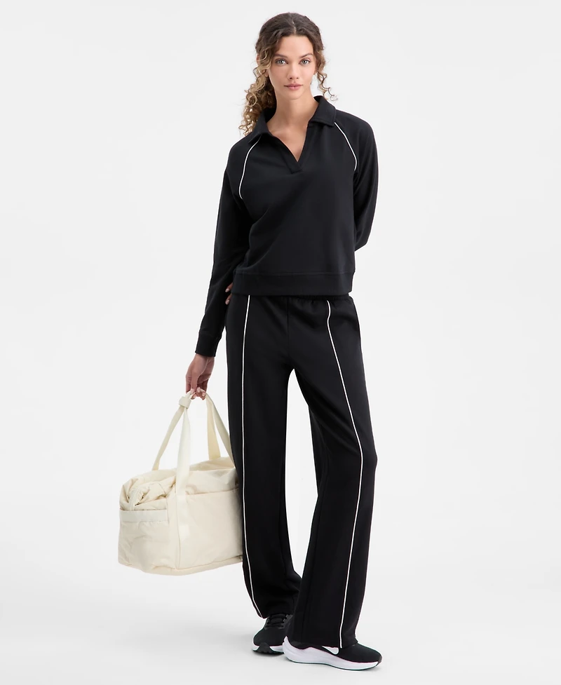 Id Ideology Women's Johnny Collar Top, Macy's Exclusive