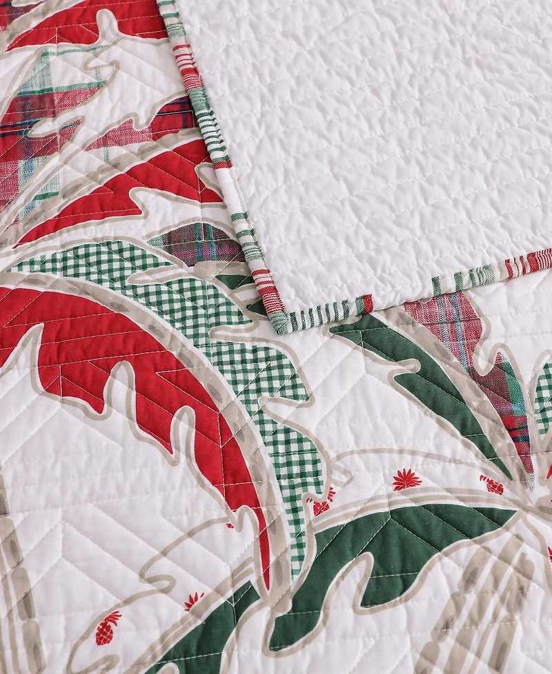 Tommy Bahama Palm Tree Patchwork Reversible 3-Pc. Quilt Set, Full/Queen