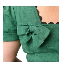 Unique Vintage Plus Boatneck Ricrac Swing Dress