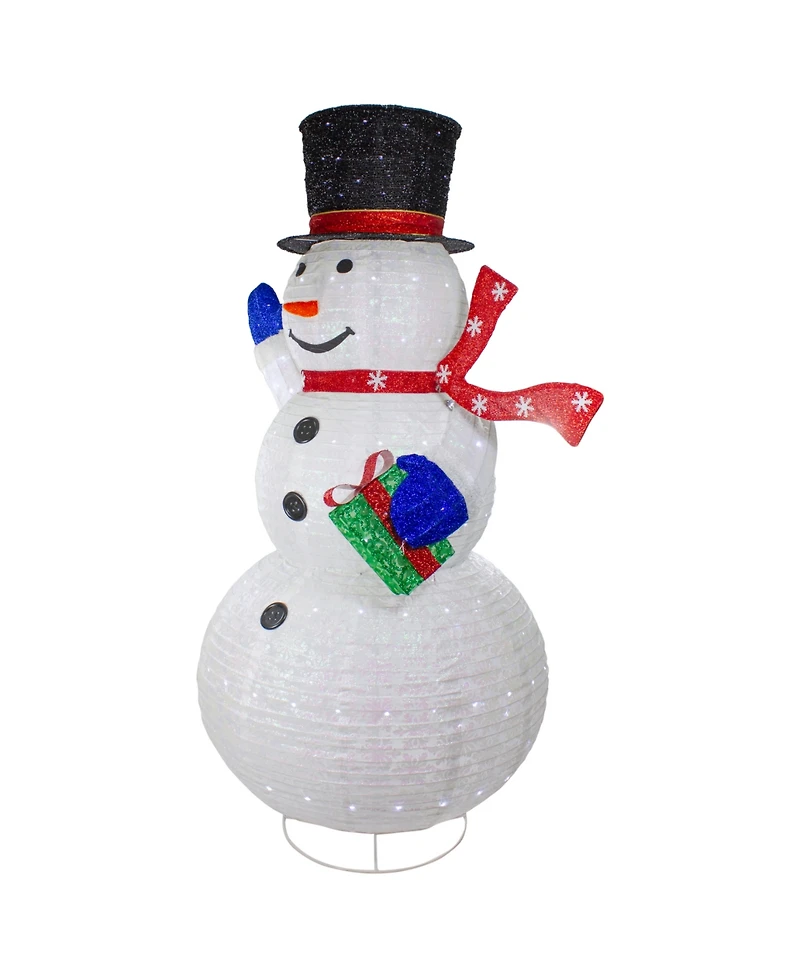 Northlight 71" Led Lighted Iridescent Twinkling Snowman Outdoor Christmas Decoration