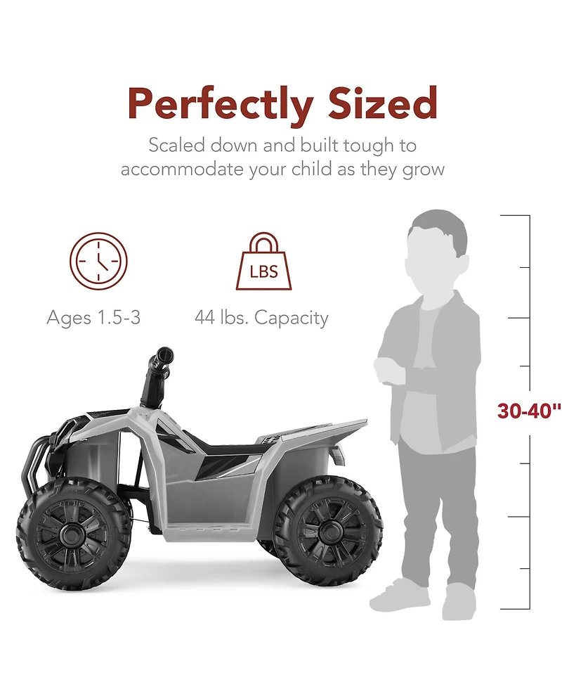 Best Choice Products 6V Kids Ride-On 4-Wheeler Quad Atv Car w/ 1.8mph Max Speed, Treaded Tires