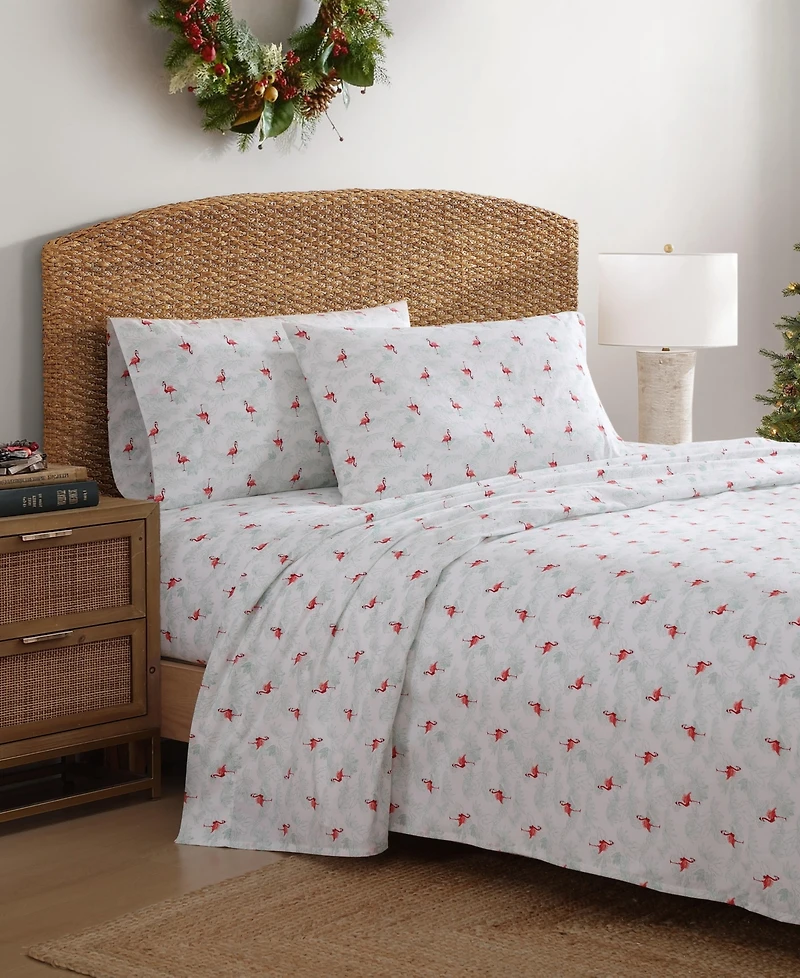 Tommy Bahama Printed Holiday 200-Thread Count Cotton 4-Pc. Sheet Set