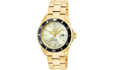 Invicta Men's 22065 Pro Diver Quartz 3 Hand Champagne Dial Watch