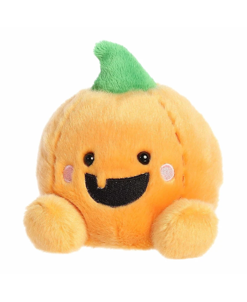 Aurora Mini Gourdon Jack O' Lantern Palm Pals Spooky Plush Toy Orange 5"