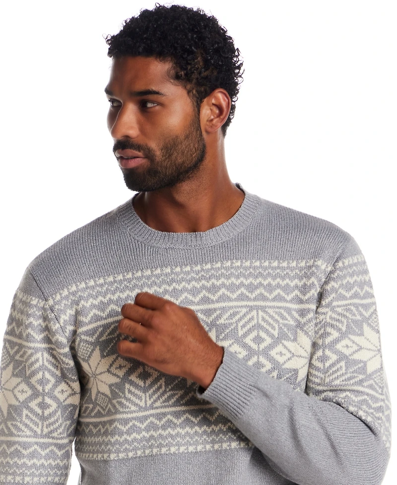 Weatherproof Vintage Men's Snowflake Crewneck Sweater