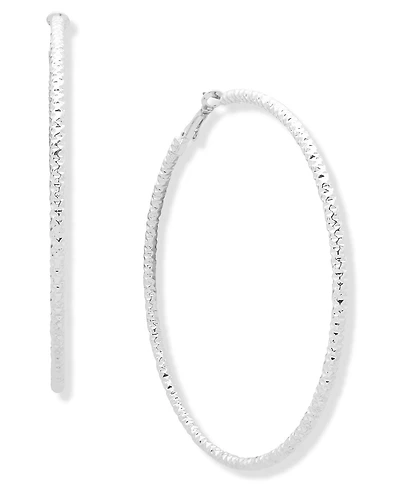Nine West Silver-Tone Hoop Earrings