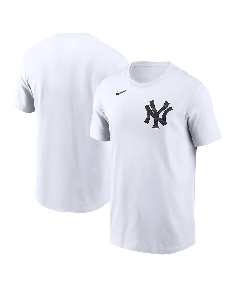 Nike Men's White New York Yankees Fuse Wordmark T-Shirt