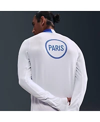 Nike Men's White Paris Saint-Germain 2025/26 Strike Drill Quarter-Zip Long Sleeve Dri-fit Jersey