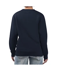 G-iii 4Her by Carl Banks Women's Navy Cleveland Guardians Love Team Logo Fleece Pullover Sweatshirt